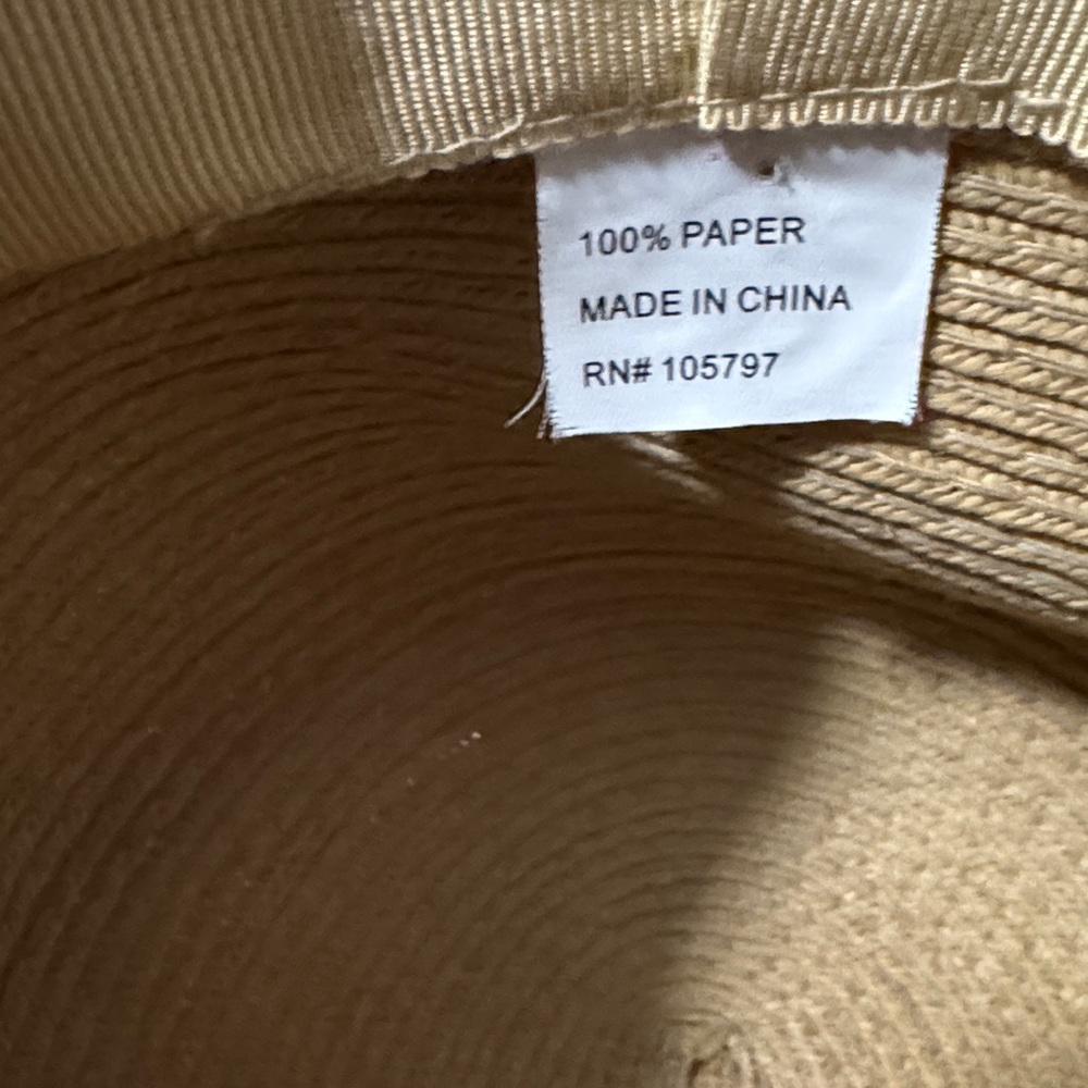 Summer Hat-OSFM-Paper Material-Tan-GUC - Picture 7 of 14